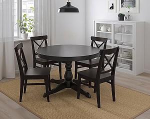 Set de masa si scaune IKEA Ingatorp/Ingolf 110x155 Negru/Negru-maro (1+4)