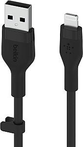 USB сablu Belkin USB-A to Lightning Black (CAA008BT3MBK)