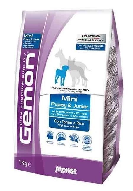 Hrana uscata pentru caini Gemon MINI PUPPY&JUNIOR TUNA/RICE 1kg