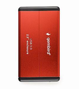  Gembird External case for 2.5 SATA HDD Red (EE2-U3S-2-R)