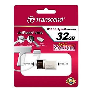 Stick memorie usb Transcend 32GB JetFlash 890 Silver