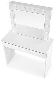 Masa de machiaj Halmar Hollywood LED Alb