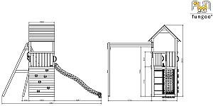 Complex de joacă Fungoo Carol 2 Grey/White