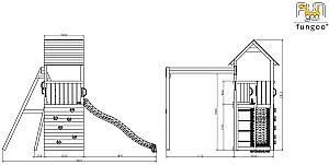 Complex de joacă Fungoo Carol 2 Grey