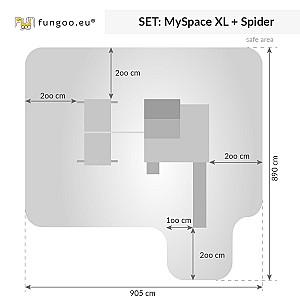 Complex de joacă Fungoo My Space XL Spider Teak