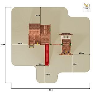 Complex de joacă Fungoo My Space XL Spider Teak
