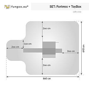 Complex de joacă Fungoo Fortress Toybox Teak