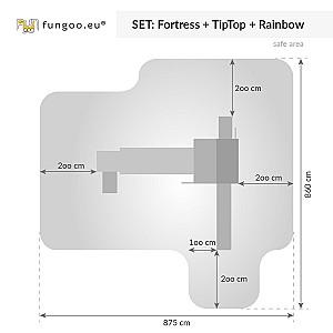 Complex de joacă Fungoo Fortress Tiptop Rainbow Teak