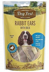 Snackuri pentru caini Dog Fest Rabbit ear with duck 90g
