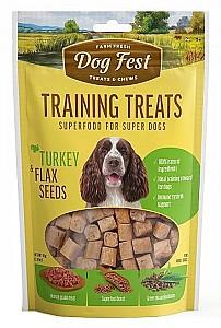 Snackuri pentru caini Dog Fest Training treats Turkey & Flax seeds 90g