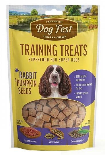 Snackuri pentru caini Dog Fest Training treats Rabbit & Pumpkin seeds 90g