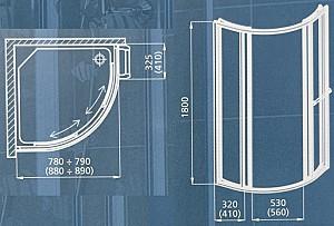 Cabina de dus Aquaform R500 900x900x1800 (12127)