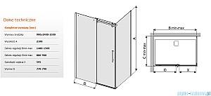 Cabina de dus Sanplast KND2/ALTIIa-90x140-150-S W0