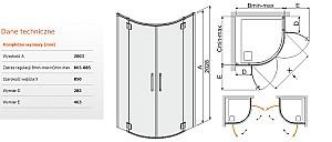 Cabina de dus Sanplast KP4/SPACE-90-S W0