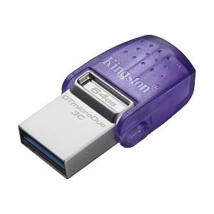 Stick memorie usb Kingston 64GB DataTraveler microDuo 3C G3 Purple