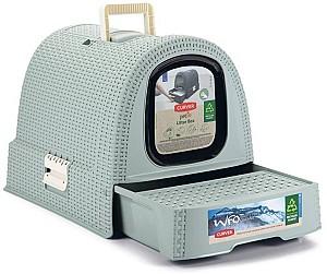 Litiera acoperita pentru pisici Beeztees CURVER Misty Blue