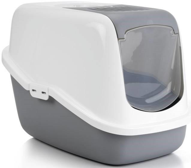 Litiera acoperita pentru pisici Beeztees NESTOR Grey/White