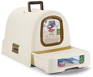 Litiera acoperita pentru pisici Beeztees CURVER White