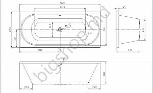 Cadă de baie VentoSpa Deria 1800x800