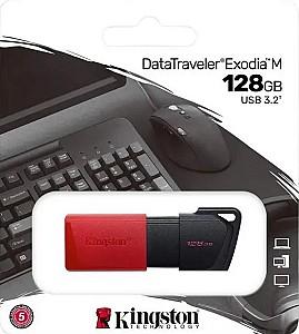 Stick memorie usb Kingston 128GB DataTraveler Exodia M Black/Red