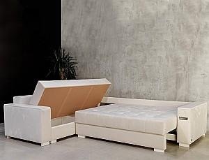 Canapea coltar Fedo Gold A43/46 White