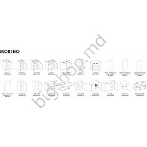 Set mobila bucatarie Stolkar Moreno 260 Pin Anderson/Stejar lefkas