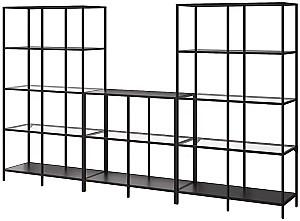 Etajera IKEA Vittsjo Sticla 300x36x175 Negru-Maro