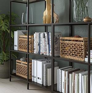 Etajera IKEA Vittsjo Sticla 300x36x175 Negru-Maro