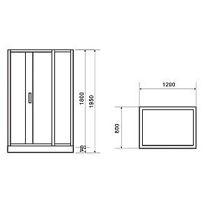 Cabina de dus VLM BCS3409/12080B Clear 120x80