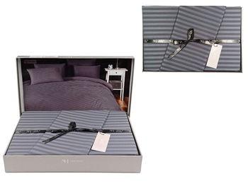 Albituri de pat Newhome Stripe Satin Antracit