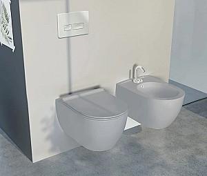 Vas WC CeraStyle City Gray Matt No-Rim+Capac Turkuaz Seramik Турция