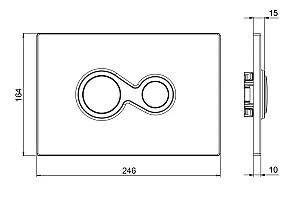 Buton de scurgere Bien Banyo Monet Black Matte