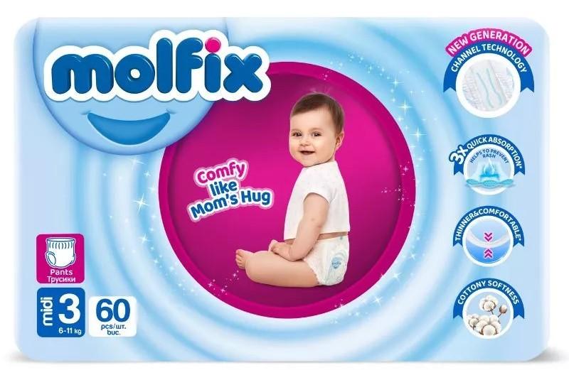 Pampers Molfix №3 3D Midi 60 buc (8690536842704)