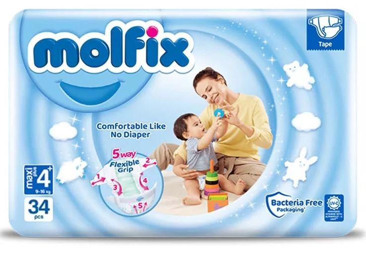 Pampers Molfix №4+ Anti Sagging Maxi Plus 34 buc (8690536833900)