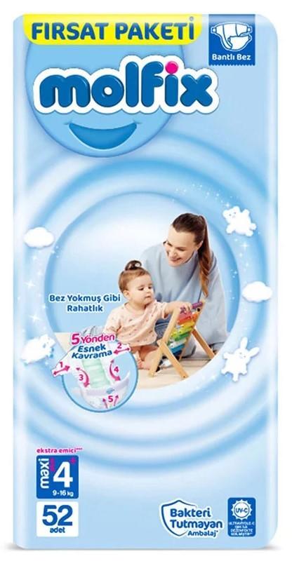 Pampers Molfix №4+ 3D Maxi Plus 52 buc (8690536802944)