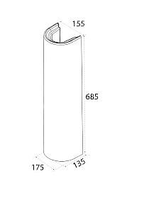 Piedestal CeraStyle Bella Turkuaz Seramik