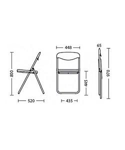 Scaun pliabil Art Metal Furniture Jack V1 alb