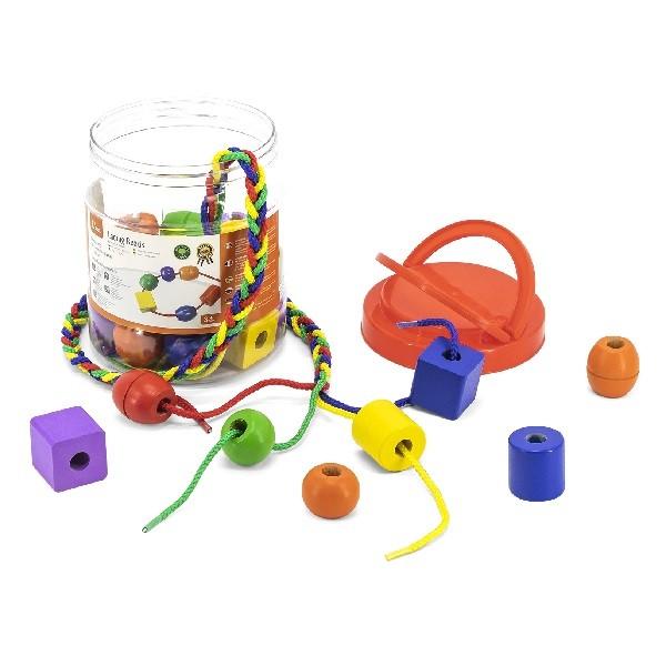 Set de jucarii VIGA Mărgele și figuri geometrice 58466