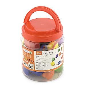 Set de jucarii VIGA Mărgele și figuri geometrice 58466