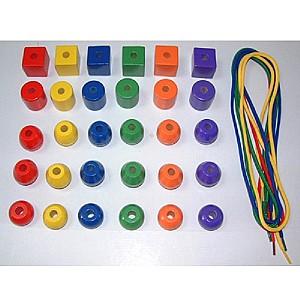 Set de jucarii VIGA Mărgele și figuri geometrice 58466
