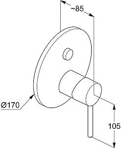 Baterie cada Kludi Bozz Push (386595376)
