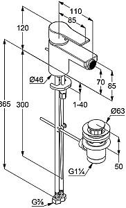 Baterie pentru bideu Kludi Zenta SL (485303965)
