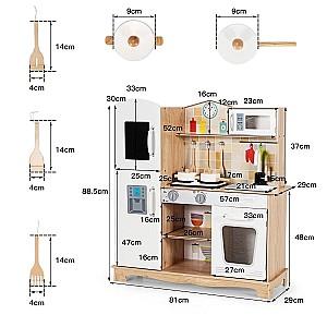Aparat casnic de jucarie Costway HW67657 White/Natural