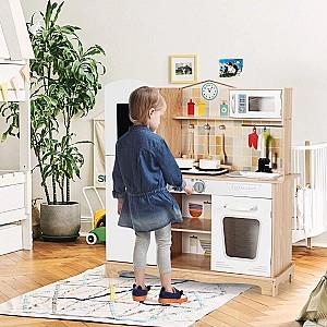 Aparat casnic de jucarie Costway HW67657 White/Natural