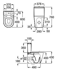 Rezervor WC Roca Inspira Round (A341520000)
