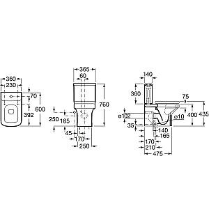 Rezervor WC Roca Dama-N Compacto (A341782000)