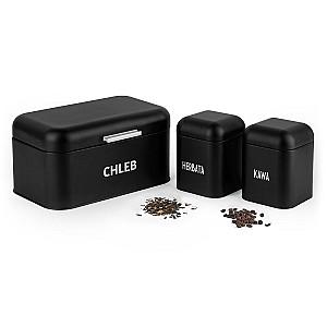 Cos pentru paine Tadar Salvador Black Set