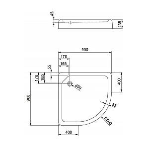 Cadita de dus Aquaform Standard (05499P)