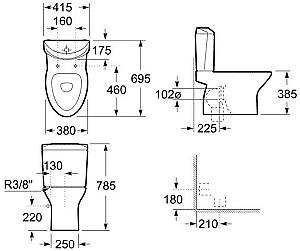 Rezervor WC Roca Georgia (A341415000)