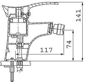 Baterie pentru bideu Ferro Padwa BTP6